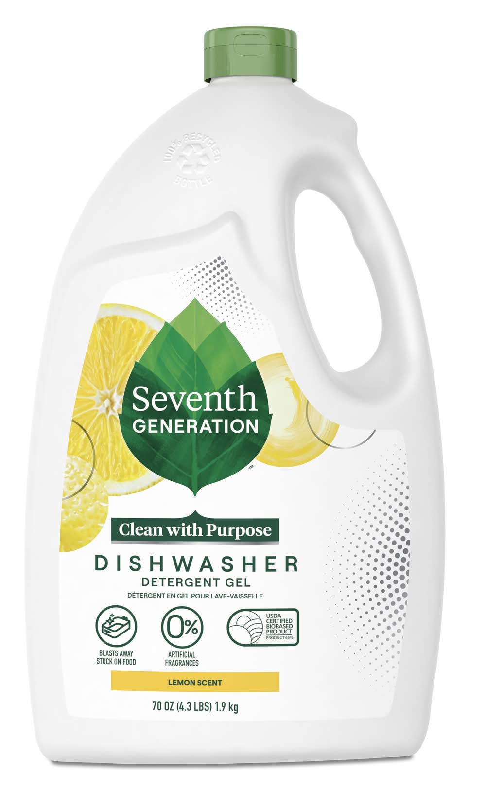 Seventh Generation Dishwasher Detergent Gel, Lemon (70 oz)
