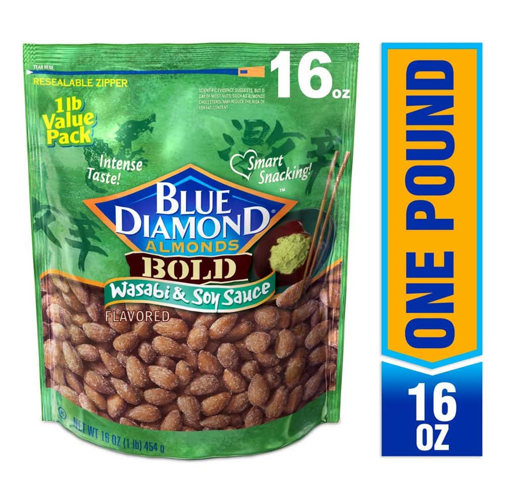 Blue Diamond Bold Wasabi & Soy Sauce Almonds (16 oz)