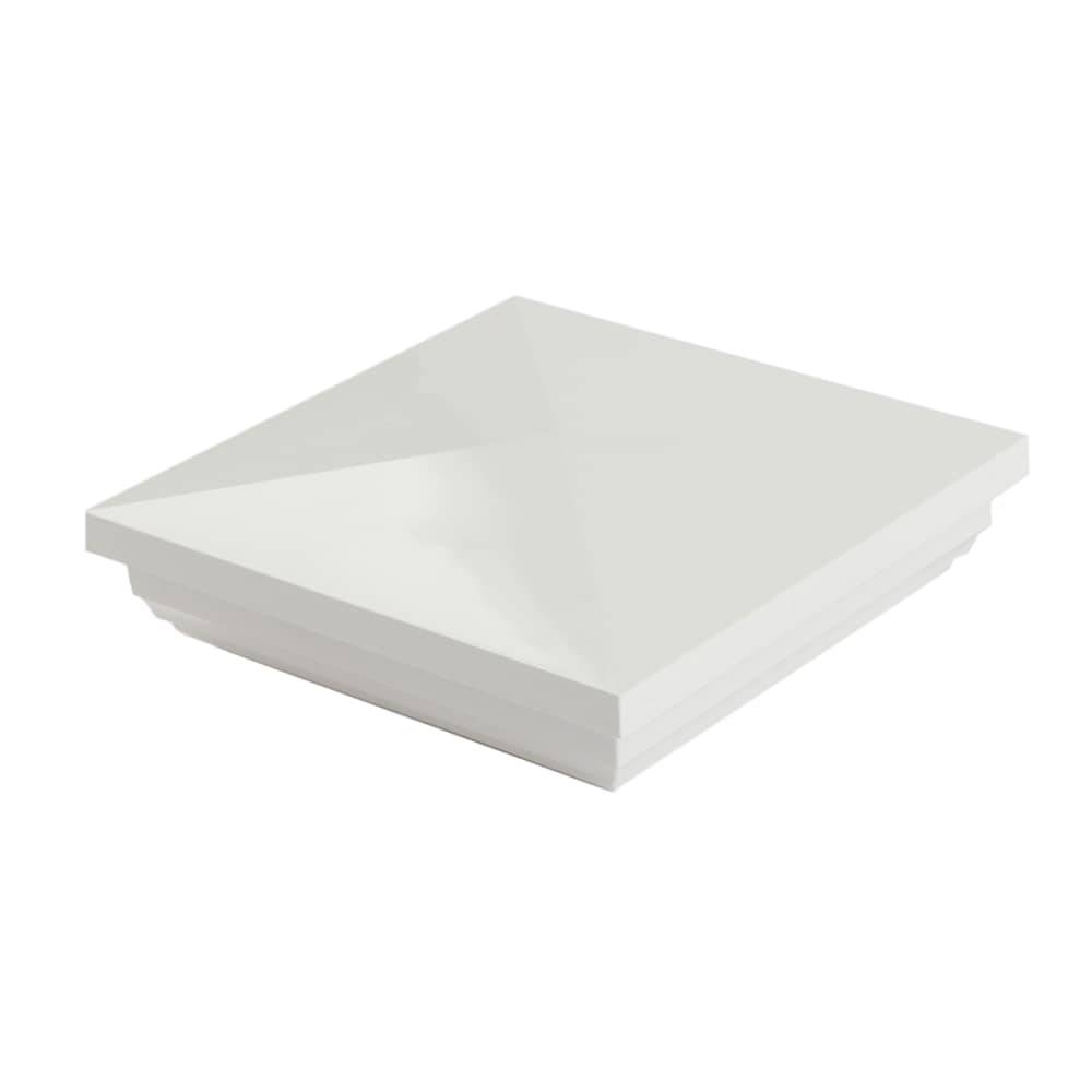 Deckorators 4-in x 4-in White Composite Deck Post Cap | 354354