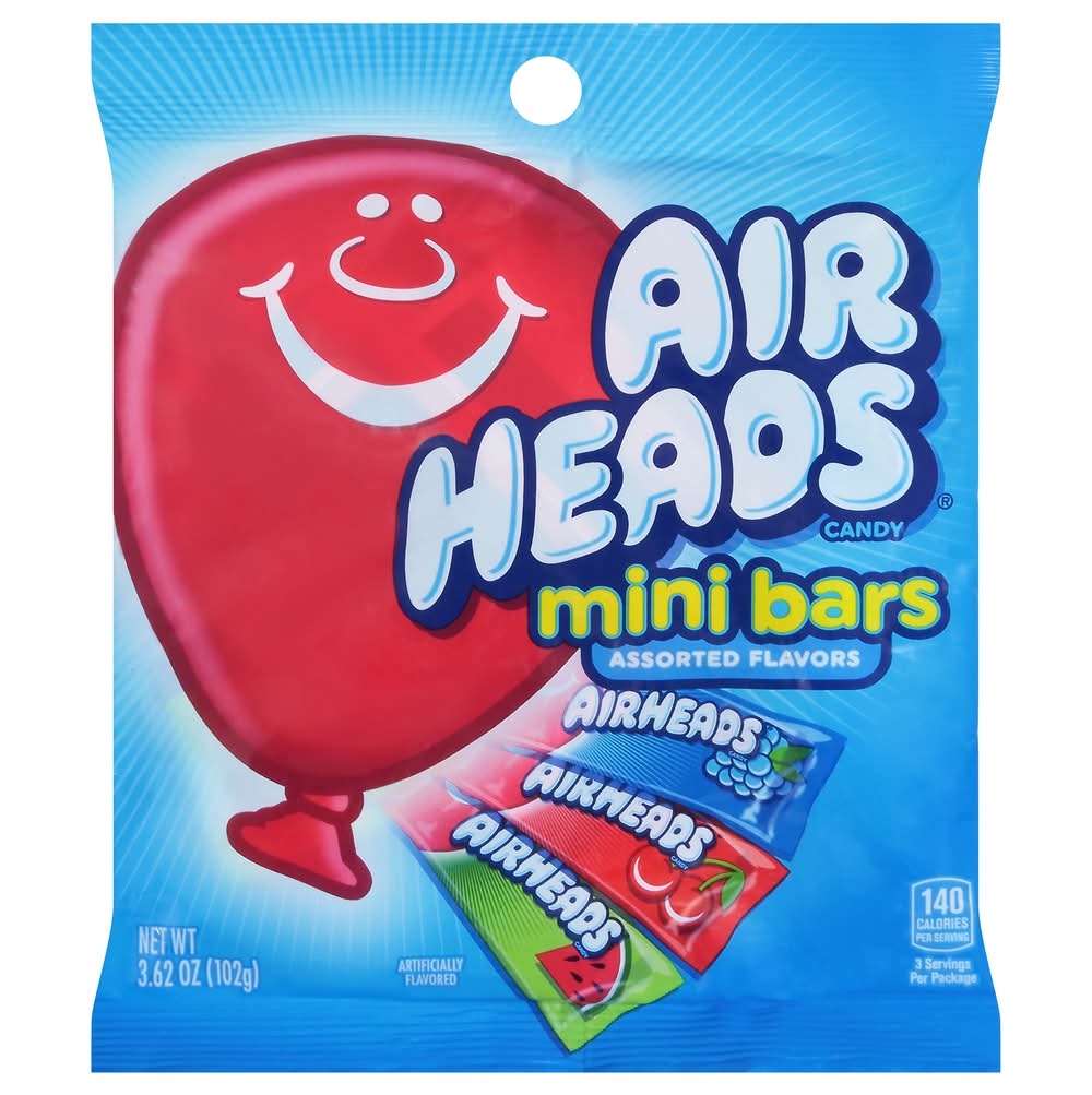 Airheads Mini Bars, Cherry-Watermelon-Blue Raspberry (3.62 oz)
