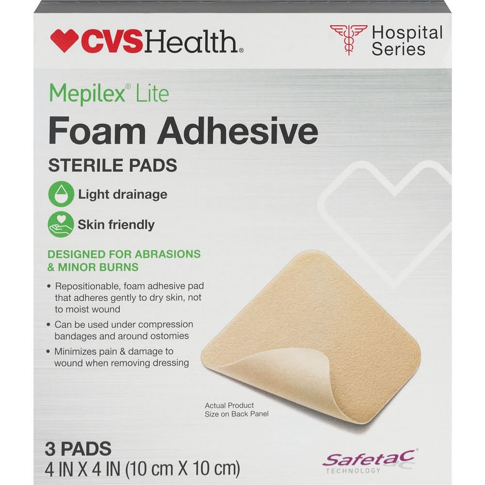 Cvs Sterile Foam Adhesive Pads, 3Ct