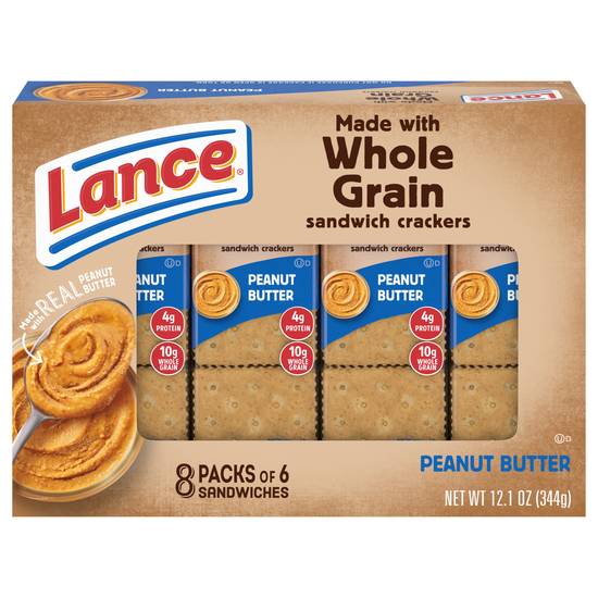 Lance Whole Grain Peanut Butter Sandwich Crackers (8 ct)