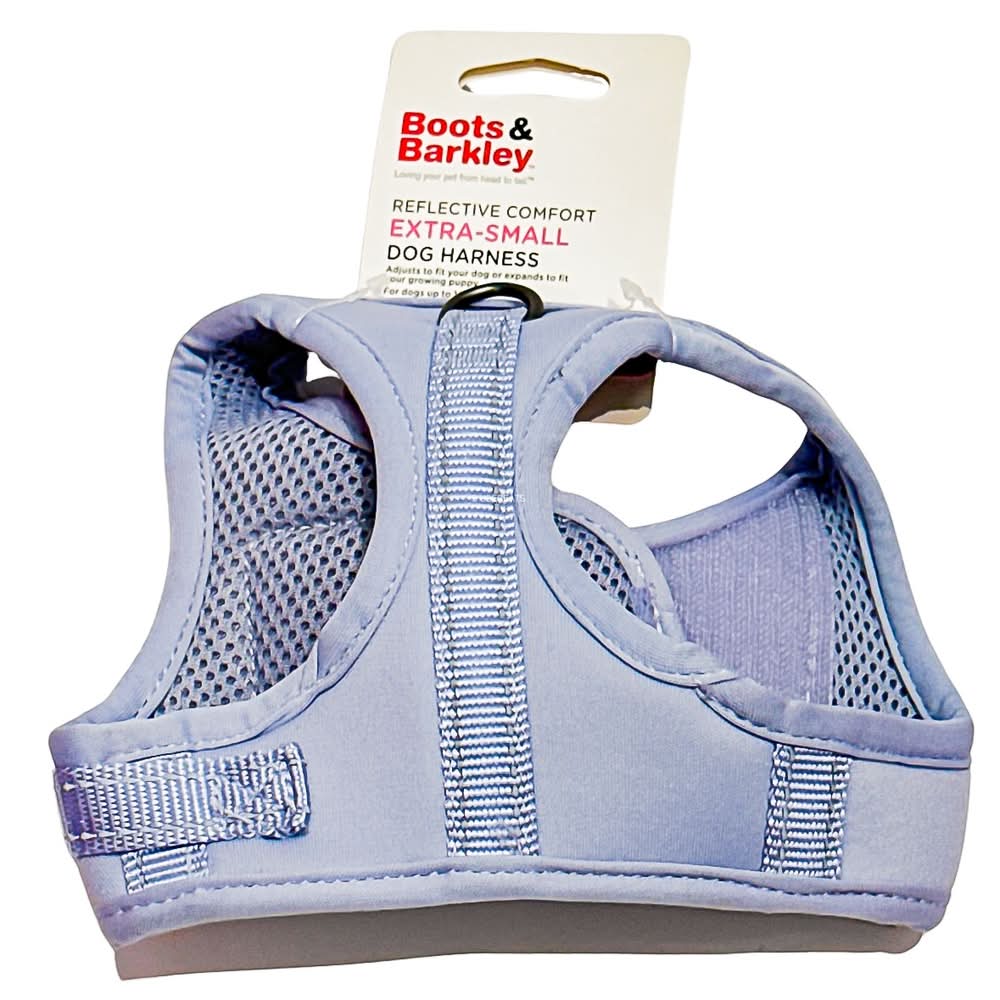 Boots & Barkley Reflective Comfort Adjustable Dog Harness, XS, Lilac