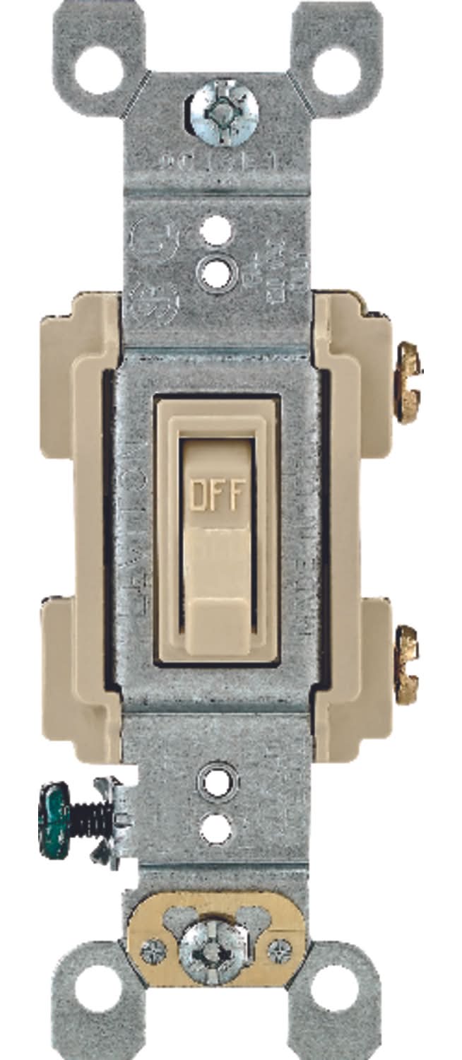 Leviton 15 Amps Single Pole Toggle Ac Quiet Switch Ivory 1 Pk