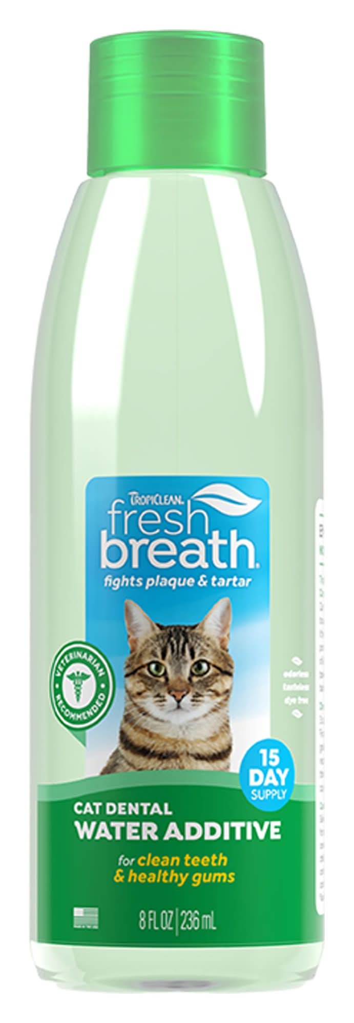 TropiClean® Fresh Breath® Cat Dental Water Additive, 8 fl oz (Size: 8 Oz)