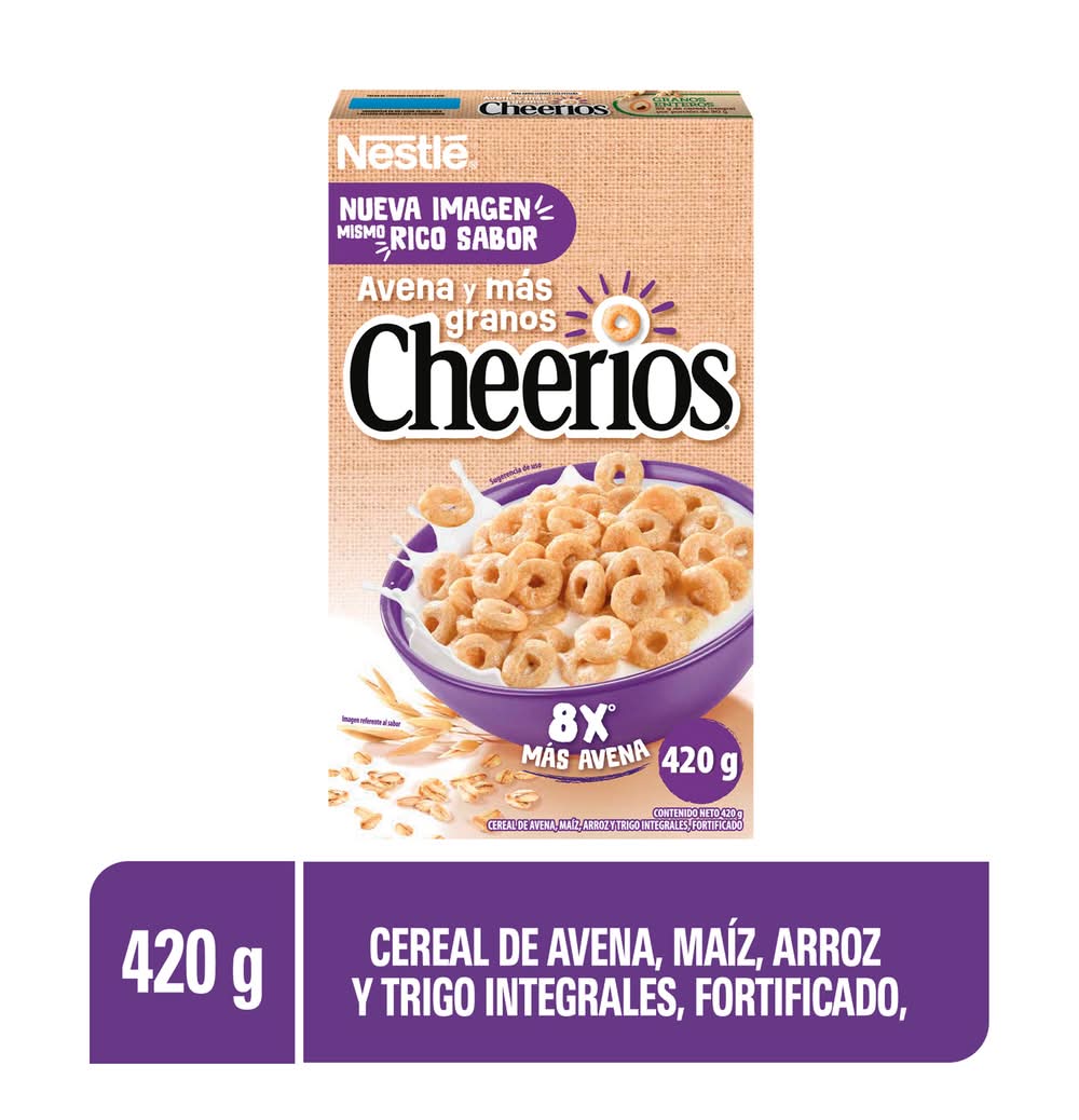 Cheerios · Cereal de avena, maíz, arroz y trigo integrales (420 g)