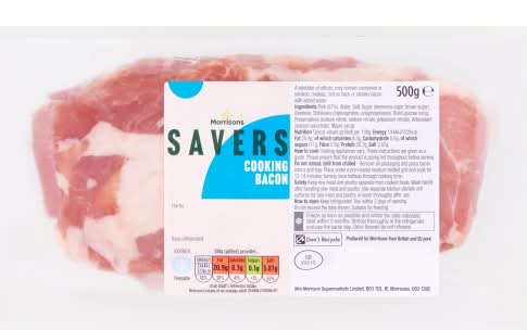 Morrisons Savers Cooking Bacon (500g)
