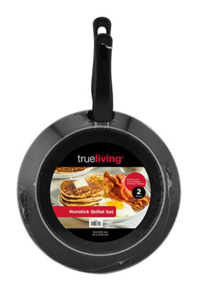 True Living Nonstick Skillet Set 2 Pc