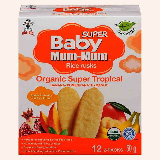 Baby Mum-Mum Organic Tropical Rice Rusks (50 g)