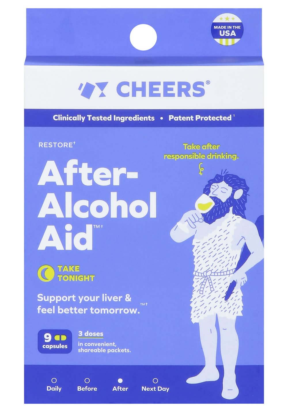 Cheers Restore After Alcohol Aid Capsules (9 ct)