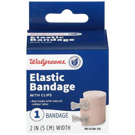 Walgreens Elastic Bandage With Clips 2 Inch