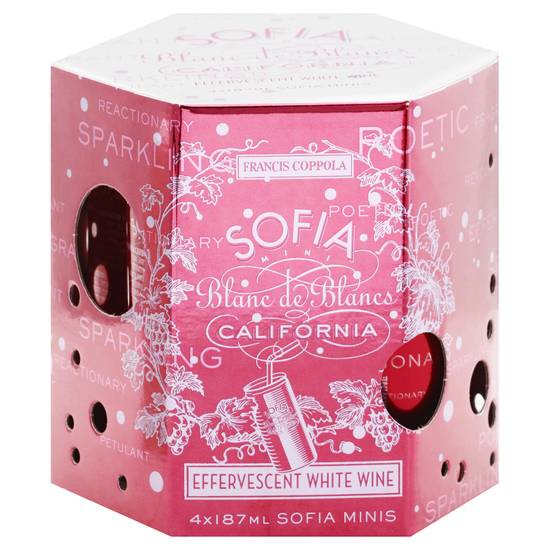 Sofia California Mini Blancs De Blancs Wine (4 ct, 187 ml)