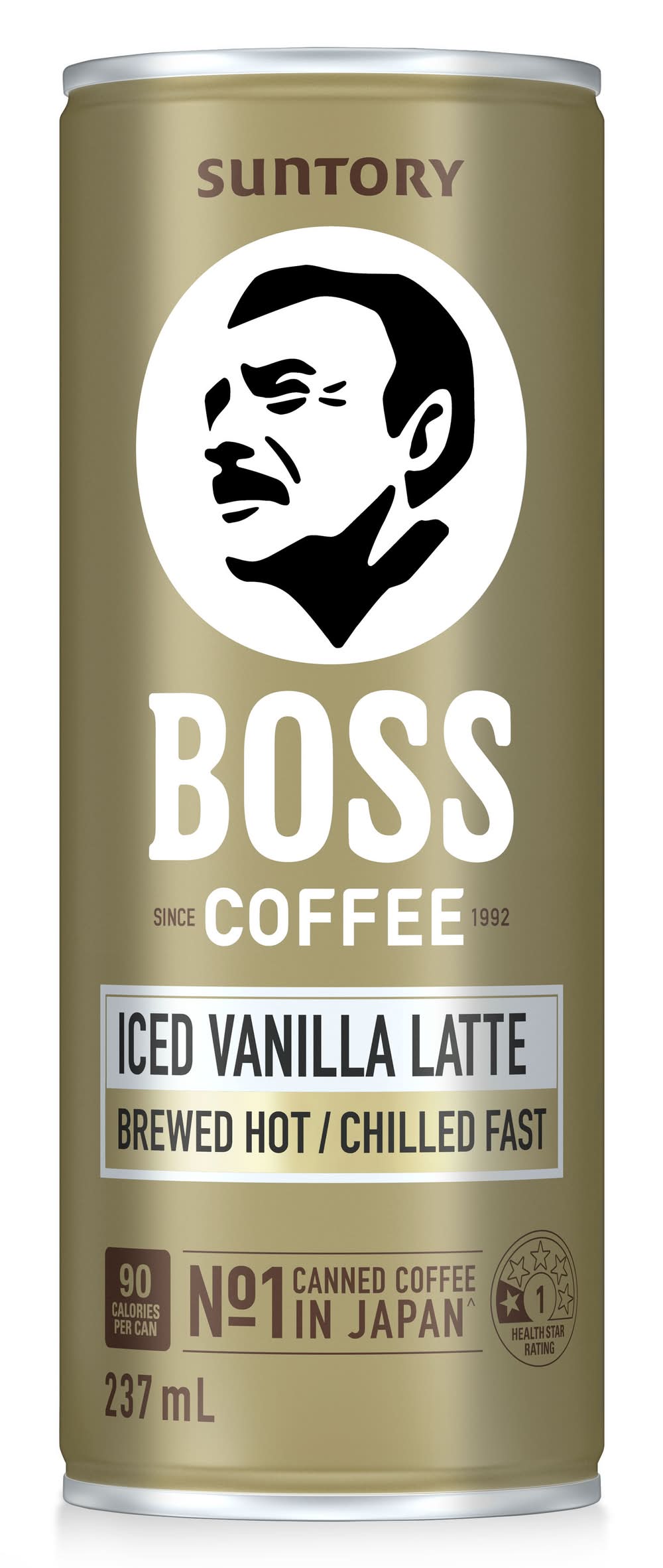 Suntory Boss Iced Coffee, Vanilla Latte (237mL)