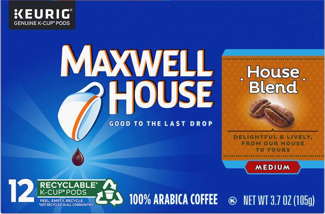 Maxwell House 100% Arabic House Blend Coffee (12 ct, 3.7 oz)