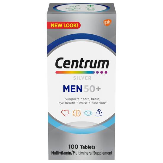 Centrum Silver Multivitamin Tablets for Men 50+, 100 CT