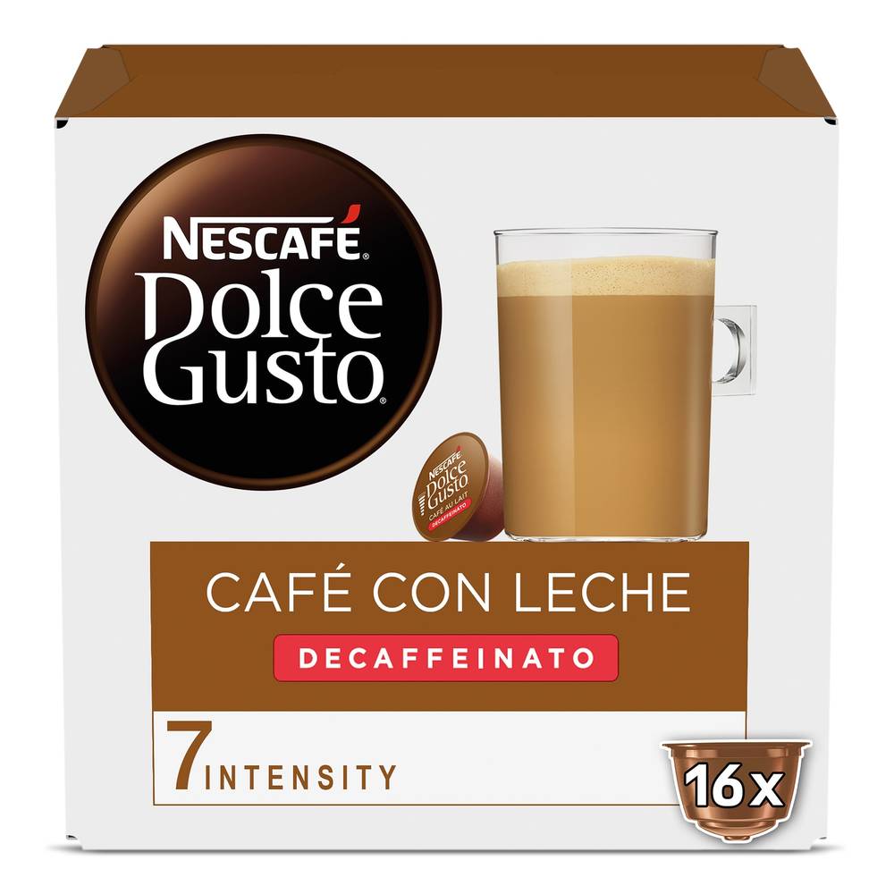 Café Con Leche En Cápsulas Descafeinado Nescafé Dolce Gusto Caja 16 Unidades