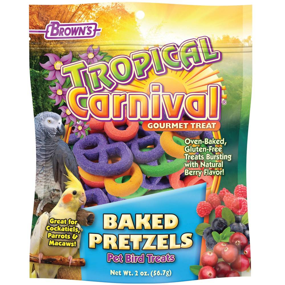 Brown's Tropical Carnival Baked Pretzels Bird Treats (2 oz)