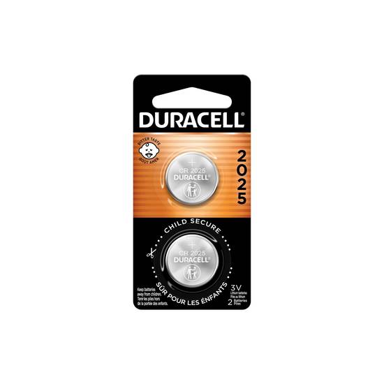 Duracell 2025 3V Lithium Coin Battery, 2 ct