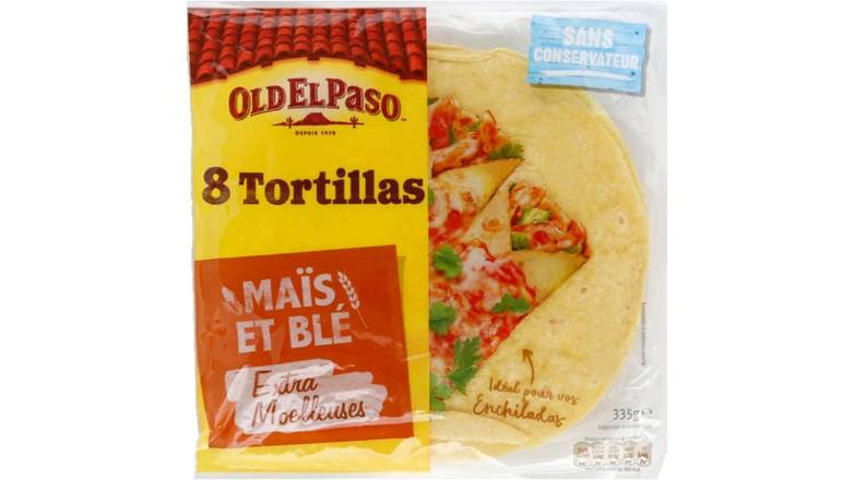 Old El Paso Tortilla Maïs et Blé La boîte de 335g