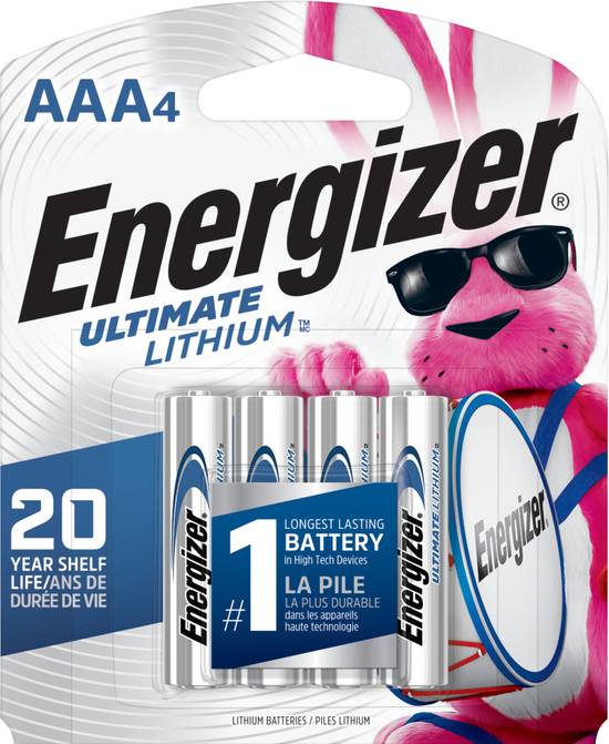 Energizer Aaa Ultimate Lithium Batteries (4 ct)