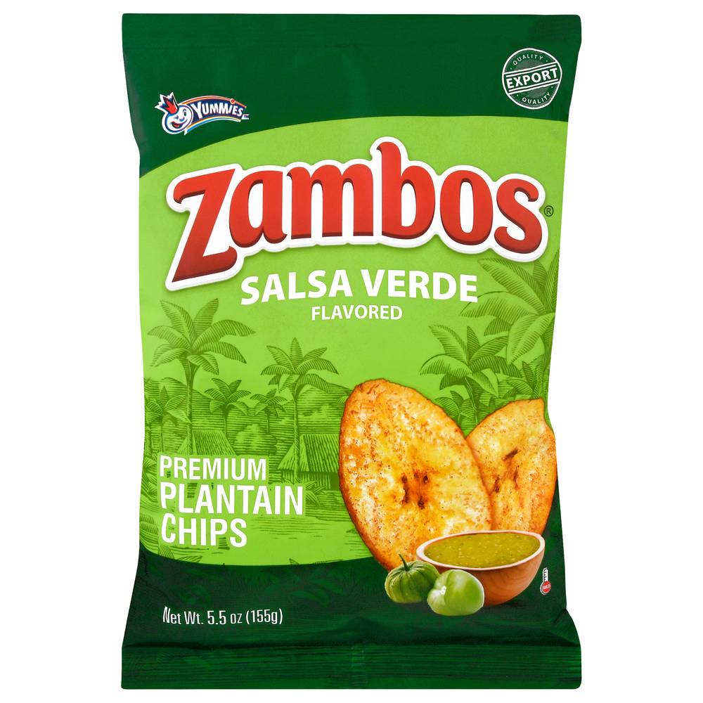 Zambos Premium Plantain Chips, Salsa Verde (5 oz)
