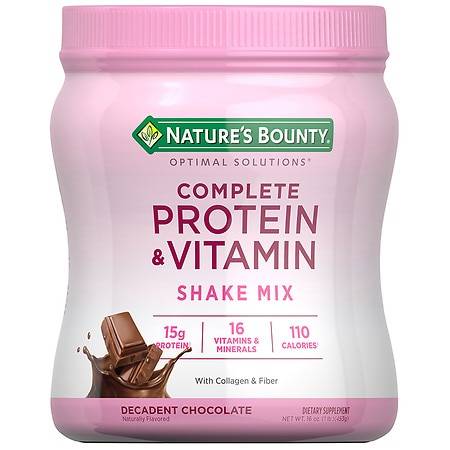 Nature's Bounty Optimal Solutions Complete Protein & Vitamin Chocolate Shake Mix