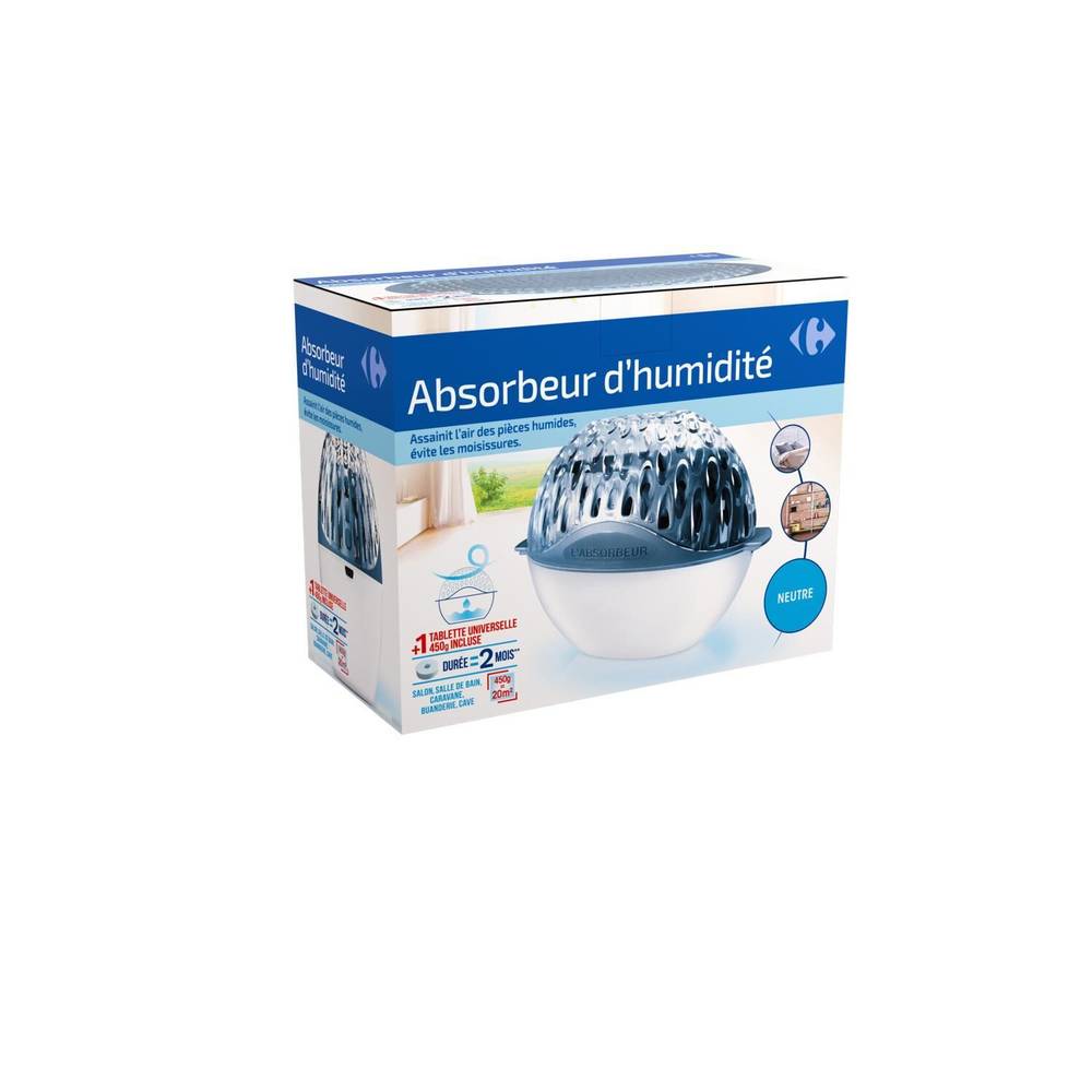 Carrefour - Absorbeur d'humidité + recharge (20m²)
