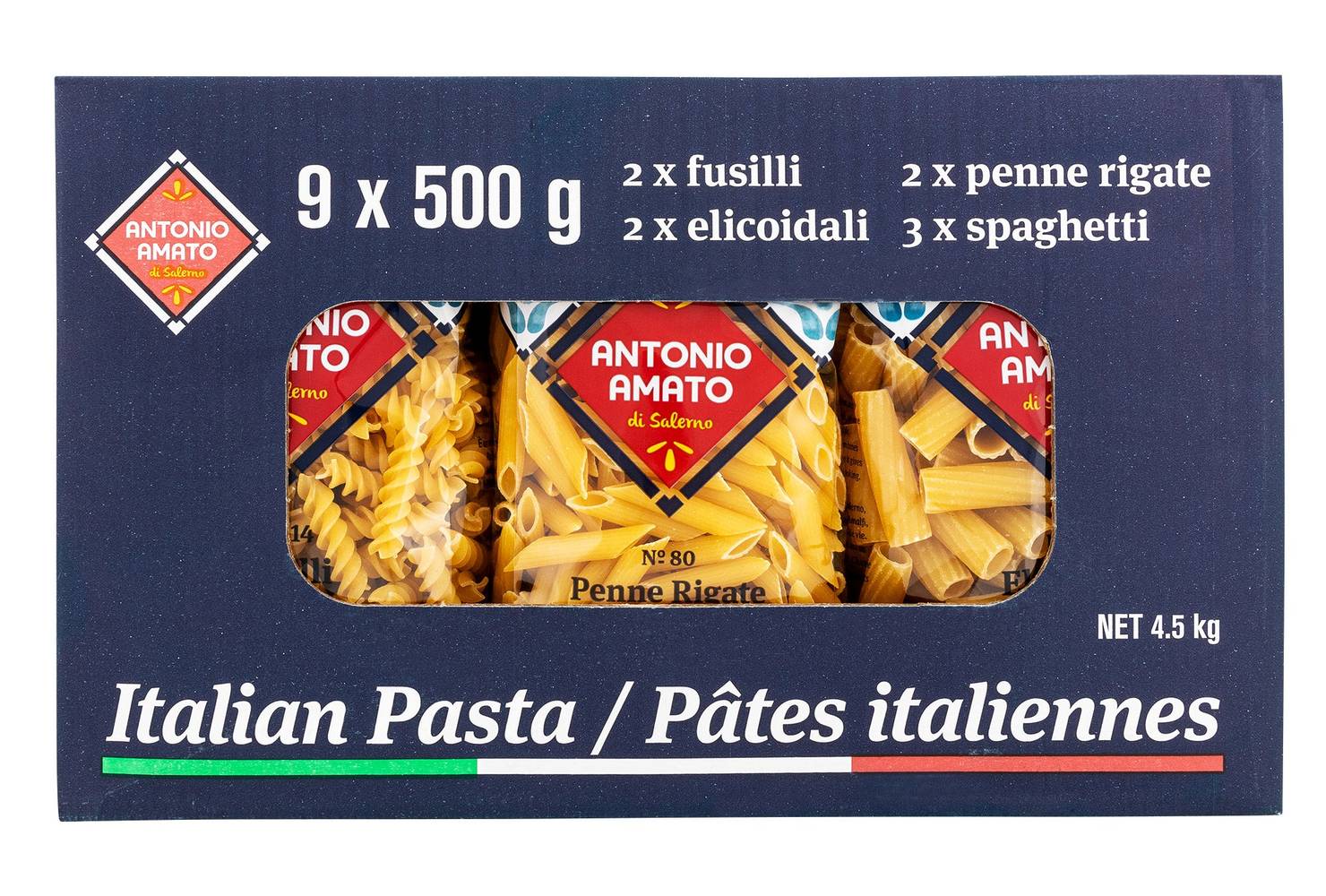 Antonio Amato - Assortiment De Pâtes, 9 × 500 G / Antonio Amato Italian Pasta (9 x 500 kg)