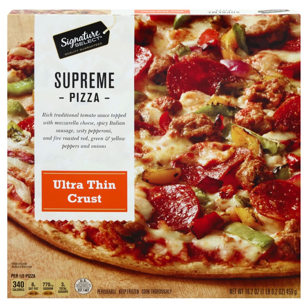 Signature Select Ultra Thin Crust Supreme Pizza (16.2 oz)