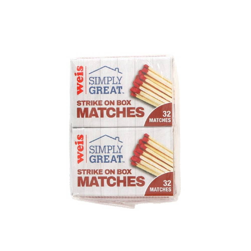 Weis Simply Great Strike on Box Matches 32 Matches Per Box - 10 Boxes