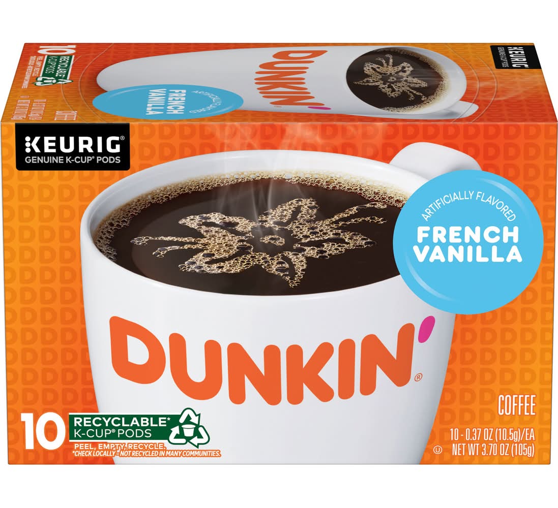 Dunkin' K-Cup Pods Coffee, French Vanilla (3.7 oz, 10 ct)