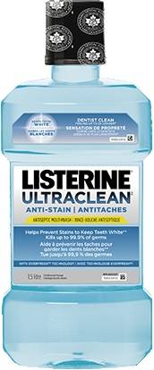 Listerine Ultraclean Anti-Stain Antiseptic Mouthwash (1.5 L)