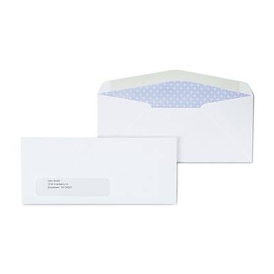 Staples™ Gummed Security Tinted #10 Business Window Envelopes, 4 1/8 x 9 1/2, White Wove, 500/Box (SPL918161)