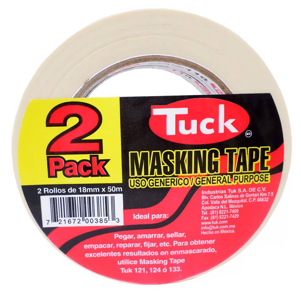 Tuck masking tape (pack 2 rollos)