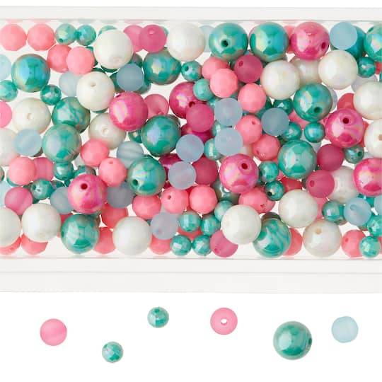 Bead Landing Mixed Pink & Turquoise Craft Beads, Multicolor