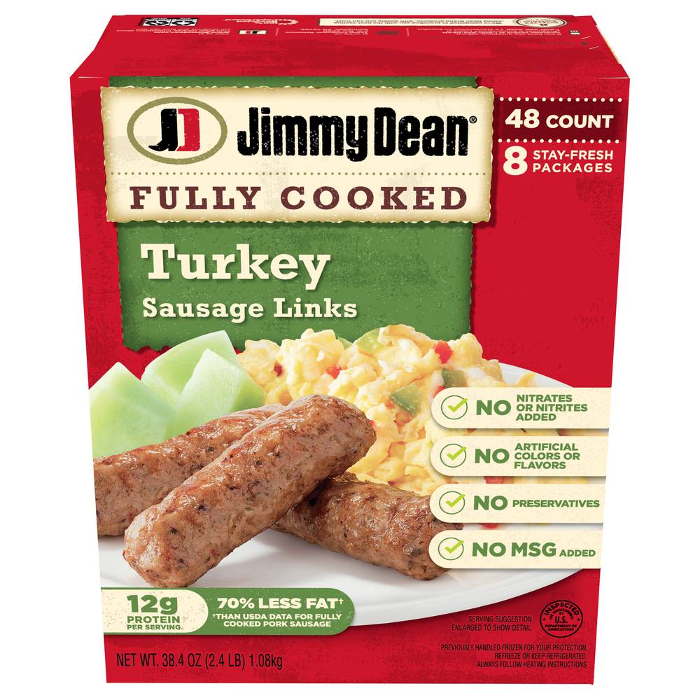 Jimmy Dean Fully Cooked Turkey Sausage Links (2.4 lbs)