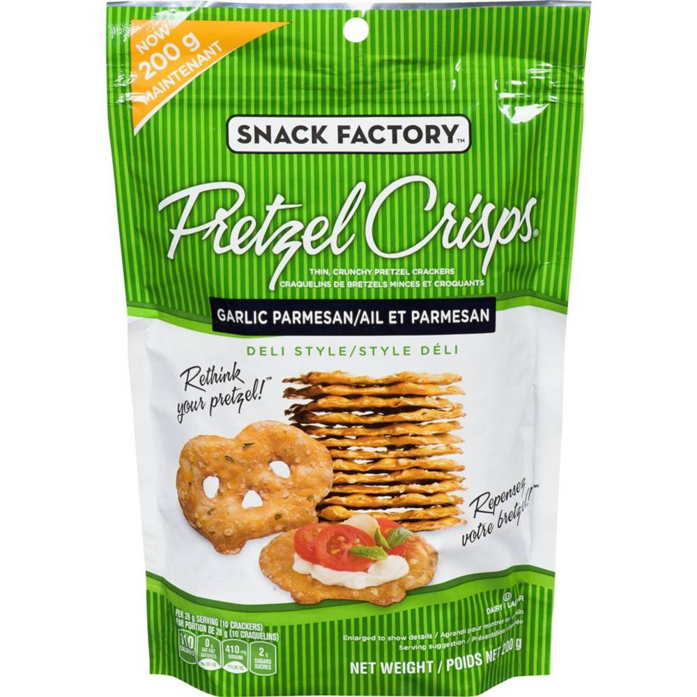 The Snack Factory Pretzel Crisps Garlic Parmesan (200 g)