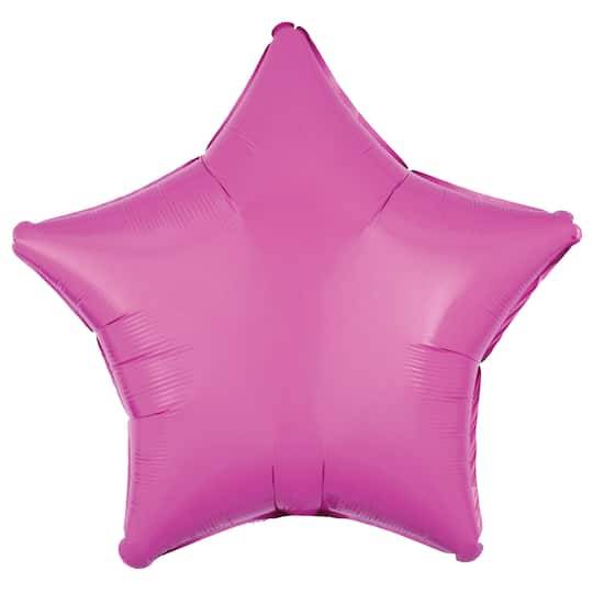 Inflated Star Foil Balloon, Pink