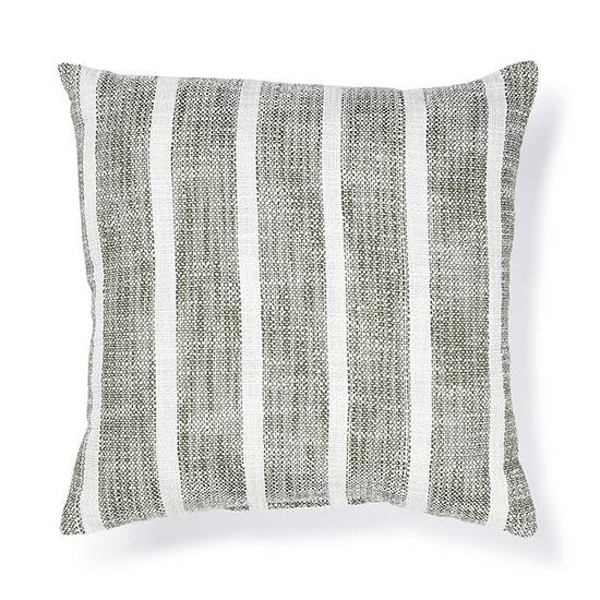 Bee & Willow™ Fall Woven Duplex Stripe Square Outdoor Throw Pillow in Winter Moss