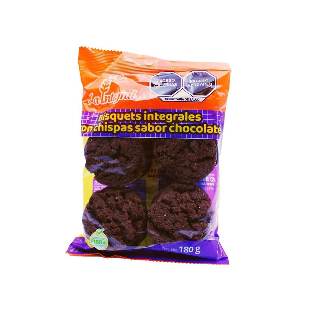 La integral bisquets integrales sabor chocolate (bolsa 180 g)