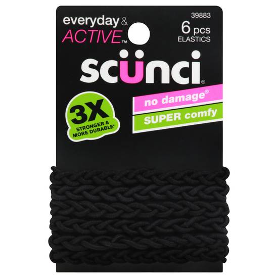 Scunci Everyday & Active No Damage Hair Tie (6 ct)