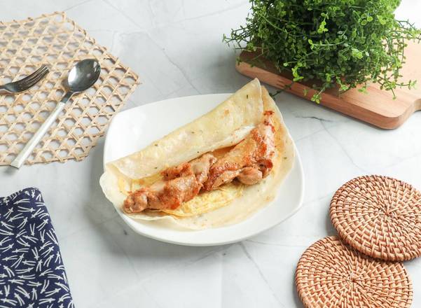 勁辣雞腿蛋餅  Spicy  Fried  Chicken  Egg  Wrap