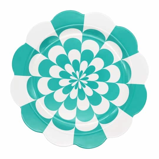 Jonathan Adler X Michaels 10" Teal Wave Melamine Plates, 4Ct.