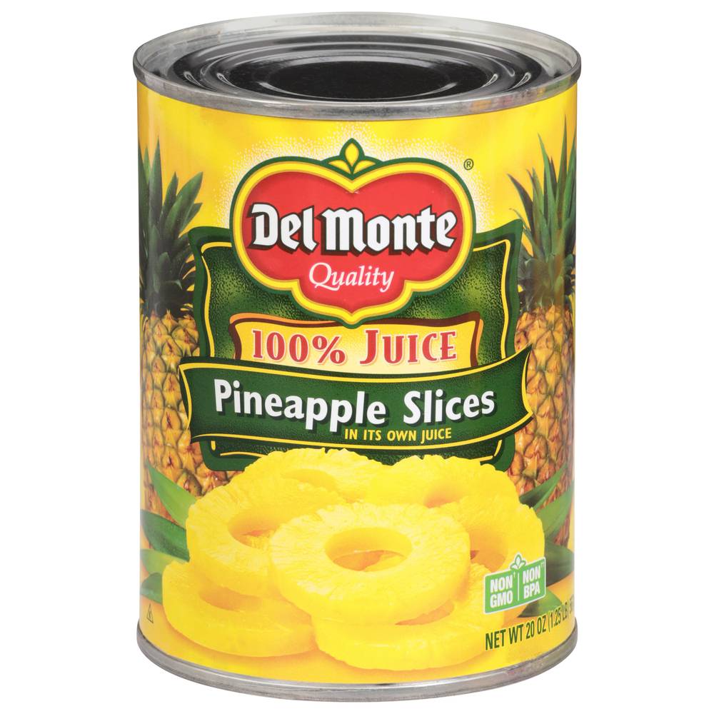 Del Monte In Its Own Juice Pineapple Slices (1.25 lbs)