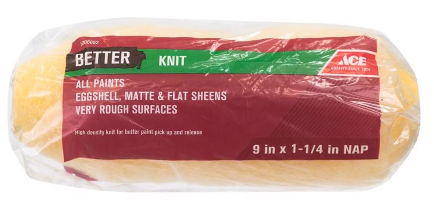 ACE Better Knit 9 In. W X 1-1/4 In. Paint Roller Cover 1 Pk