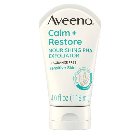 Aveeno Calm + Restore Nourishing PHA Facial Exfoliator, 4 OZ