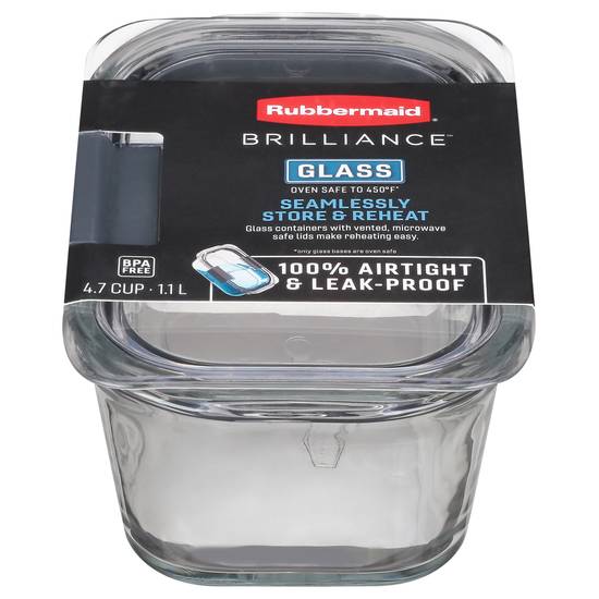 Rubbermaid Brilliance Glass 4.7 Cup Container (1 ct)