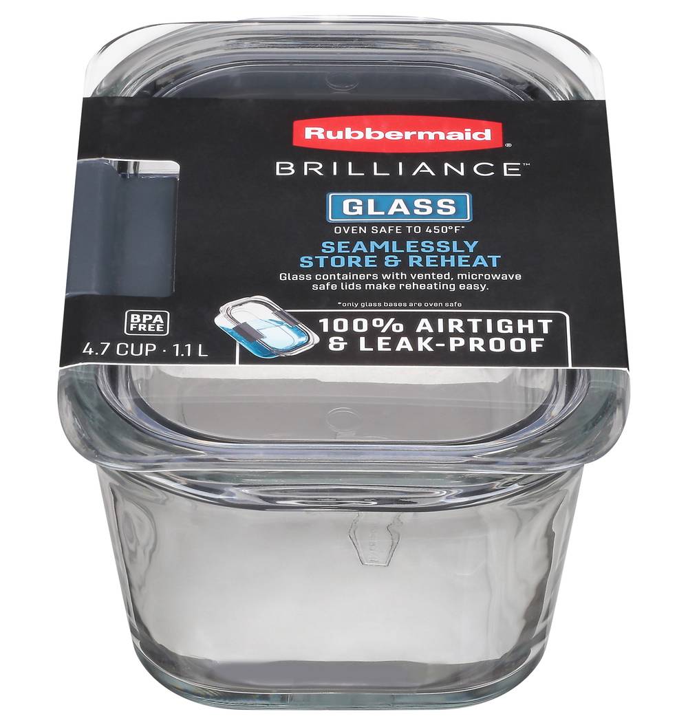 Rubbermaid Brilliance Glass 4.7 Cup Container