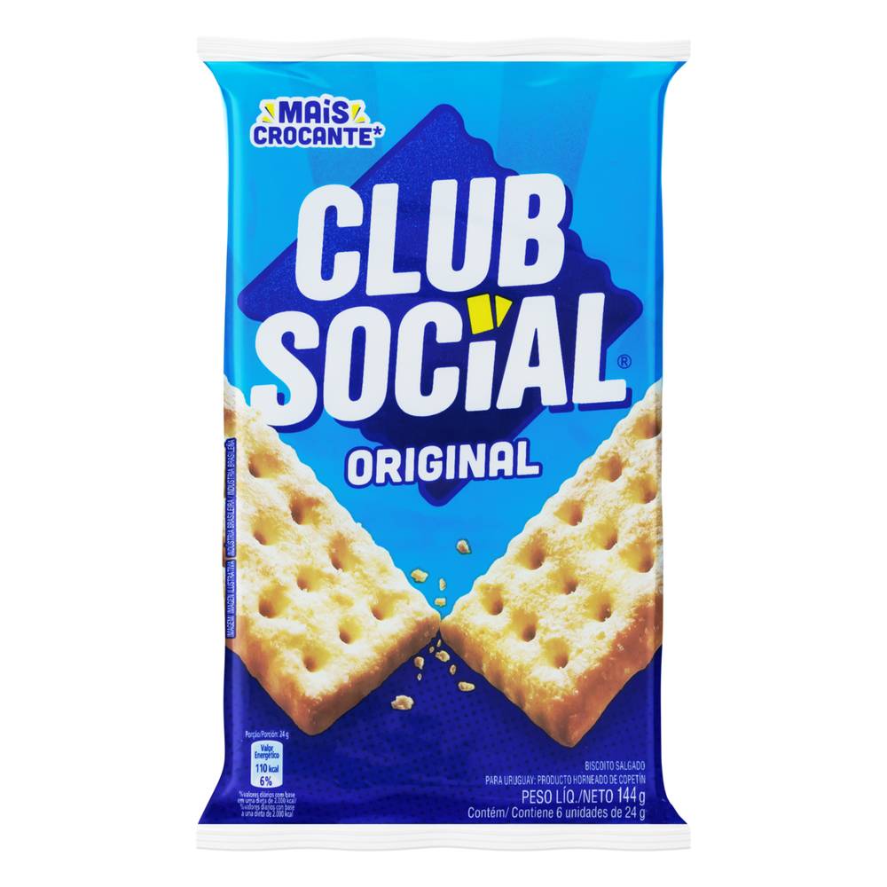 Club Social · Biscoito salgado sabor original (144 g)