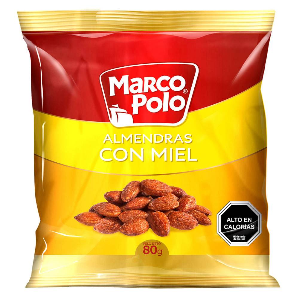 Marco polo almendras con miel (envase 80 g)